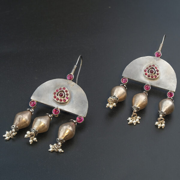 Silver Tribal Earring - Image 2