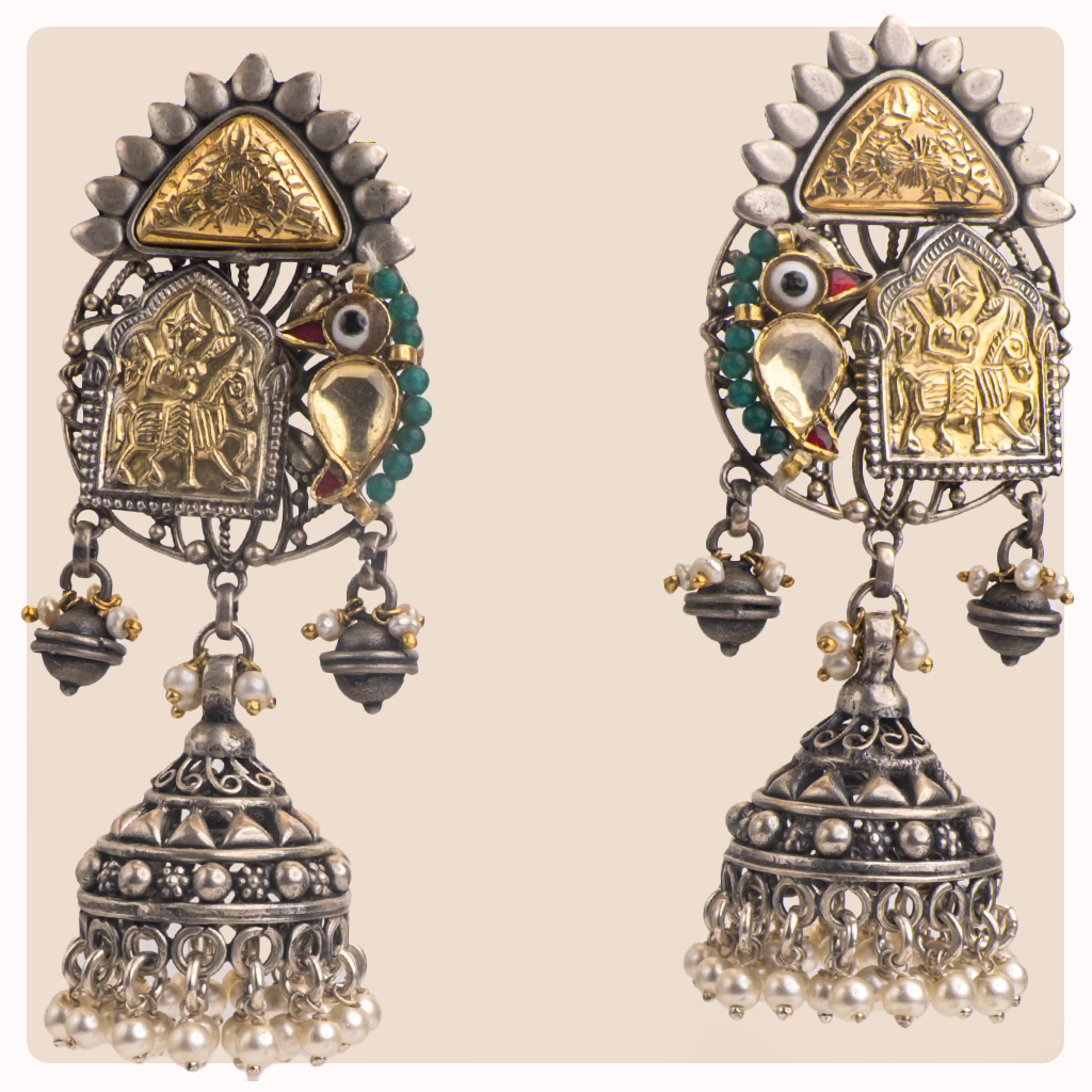 Dual Tone of Kind Jhumka