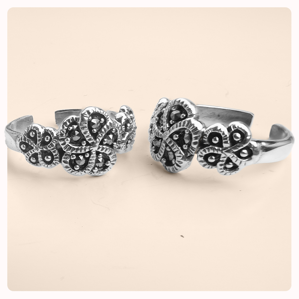 Adjustable Silver Toe Rings