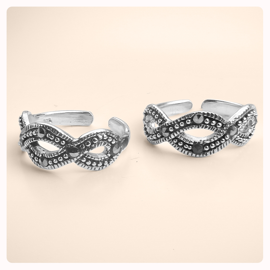 Adjustable Silver Toe Rings